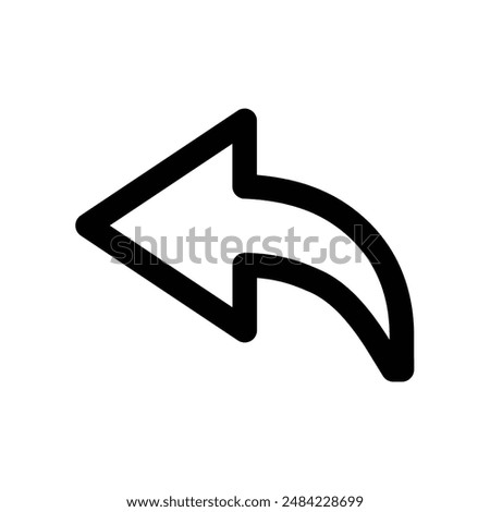 Undo arrow sign icon design in filled and outlined style
