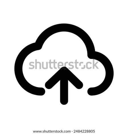 cloud upload icon design in filled and outlined style