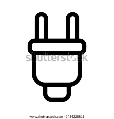 Plug icon design in filled and outlined style