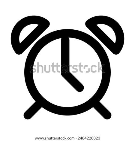 Clock icon design in filled and outlined style