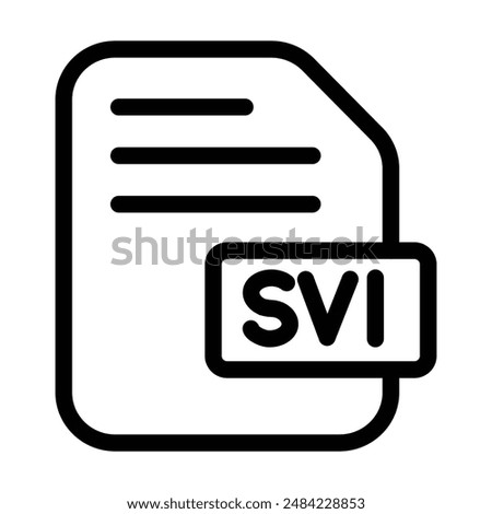 SVI file document icon design in filled and outlined style