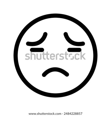 Guilty face emoji icon design in filled and outlined style