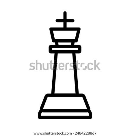 Chess king icon design in filled and outlined style