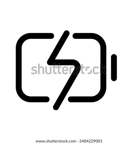 Charging battery icon design in filled and outlined style