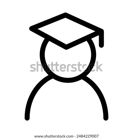 Student icon design in filled and outlined style