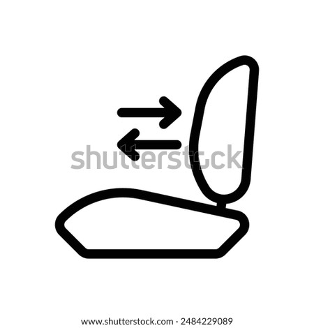 Car seat adjustment icon design in filled and outlined style