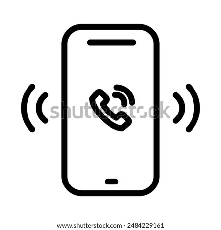 Mobile Phone call icon design in filled and outlined style