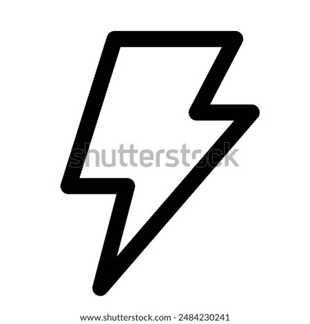 lightning bolt icon design in filled and outlined style