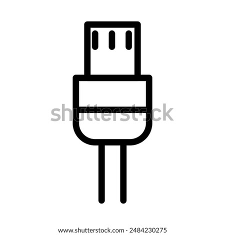 ethernet cable plug icon design in filled and outlined style