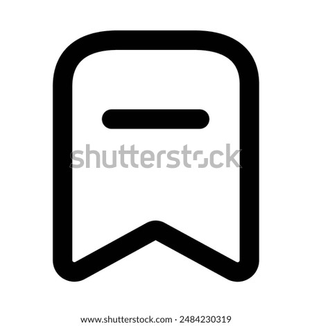 Bookmark icon design in filled and outlined style
