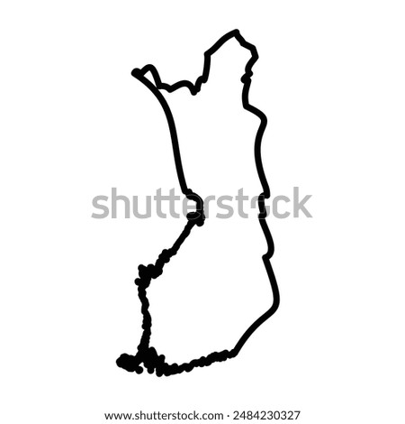 map of Finland icon design in filled and outlined style