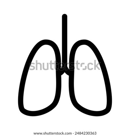 Lungs Icon design in filled and outlined style