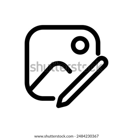edit image icon design in filled and outlined style