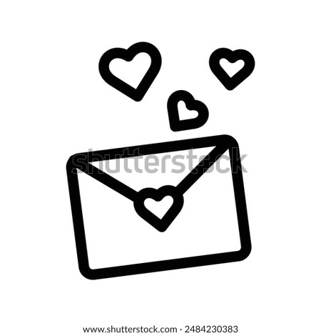 Love letter icon design in filled and outlined style