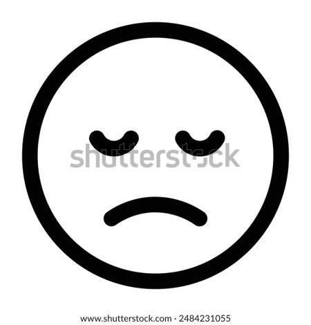 sad icon design in filled and outlined style
