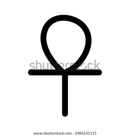 Ankh icon design in filled and outlined style