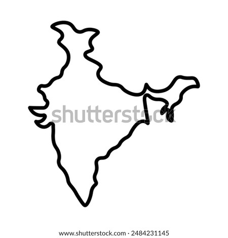 Indian map icon design in filled and outlined style