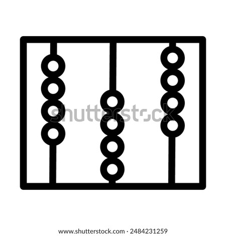 Abacus icon design in filled and outlined style