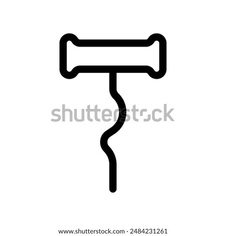 Corkscrew icon design in filled and outlined style