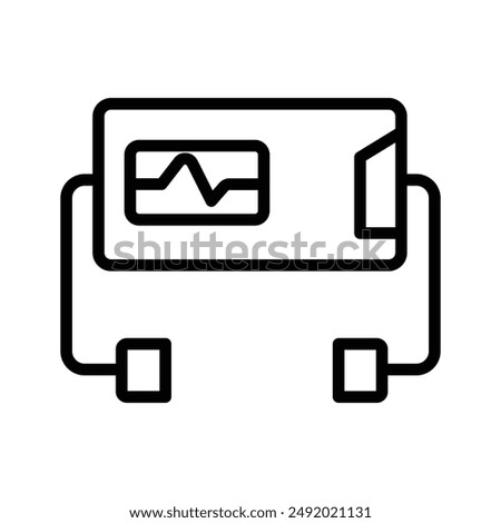 Rescue defibrillator icon design in filled and outlined style