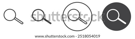 Search icon thin line illustration