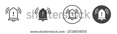 Notification icon thin line illustration