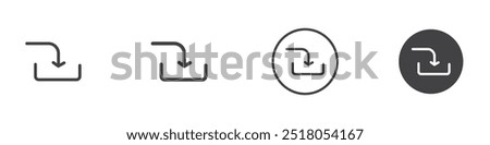 Import icon thin line illustration