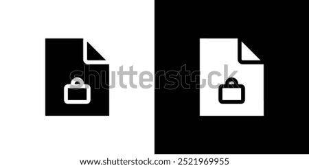 Files and Folders Security icon set vector illustration