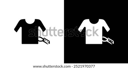 XL Shirt Size Icon set vector illustration