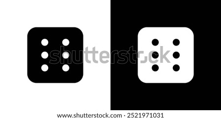 Dice Six Icon set vector illustration