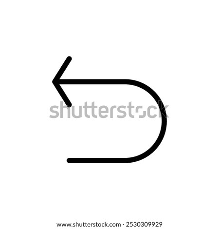 Undo icon Thin line art isolated