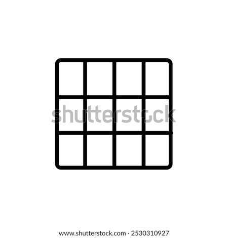 Grid view icon Thin line art isolated