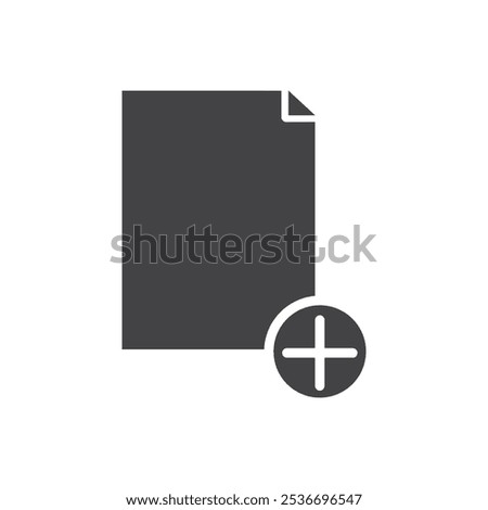 Add document icon Flat simple outline set