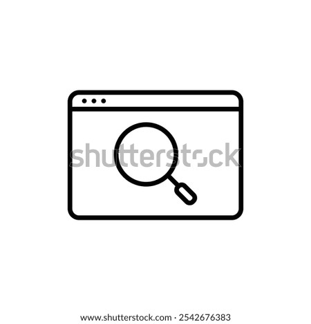 Search online icon Thin line art isolated