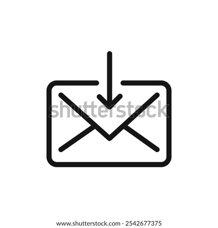 Inbox icon Thin line art isolated