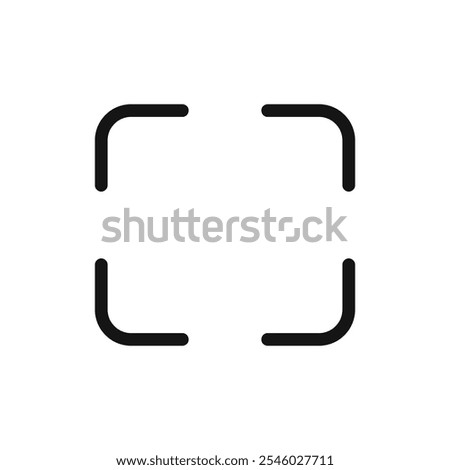 Fullscreen icon Thin line art isolated