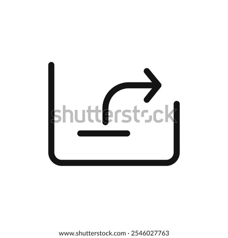 Export icon Thin line art isolated