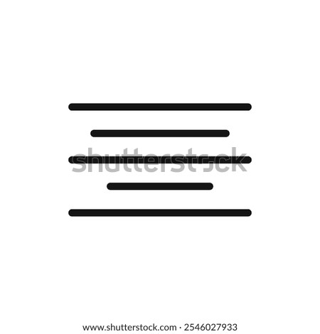 Align center icon Thin line art isolated