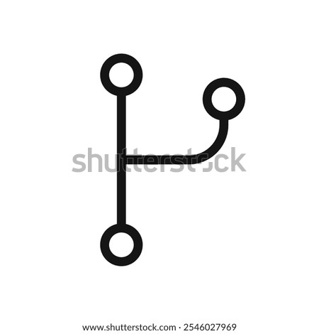 Code branch icon Thin line art isolated