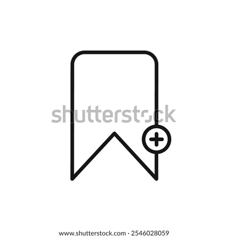 Bookmark add icon Thin line art isolated