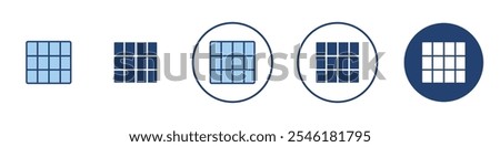 Grid view icon Thin line art isolated