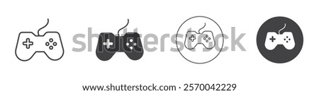 Gamepad icon Thin line art isolated