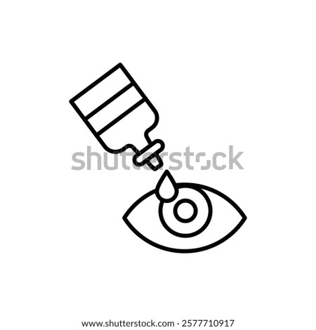 Eye drop icon Flat simple outline