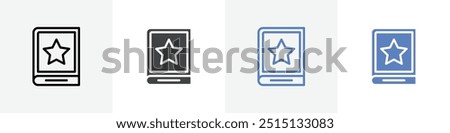 star book icon vector set use for web ui or app