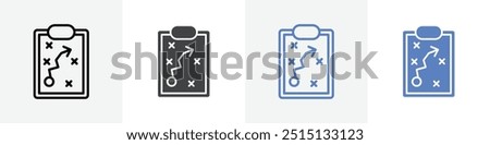 clipboard map icon vector set use for web ui or app