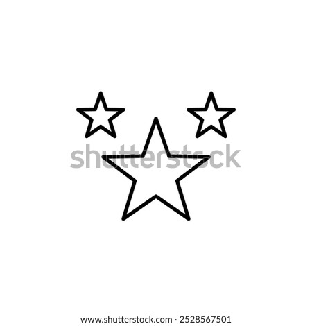 Outline icon of a star-shaped sparkle, symbolizing brightness or shine.