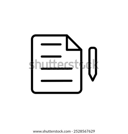 A document with a pen, symbolizing writing or paperwork.