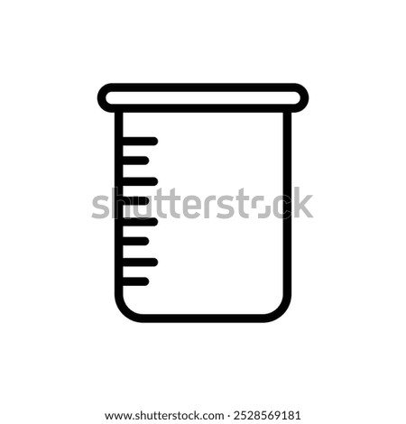 Simple beaker outline, representing laboratory or chemistry themes.