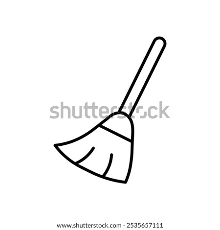 broom icon Flat logo isolated symbol