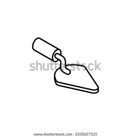 trowel icon Flat logo isolated symbol